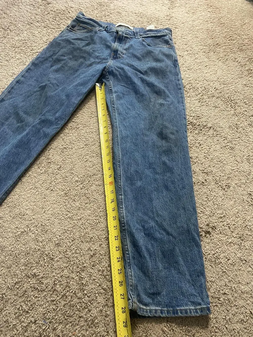 Hollister Baggy Jeans Mens 32x32 Blue Med Wash Relaxed Straight Denim Pockets